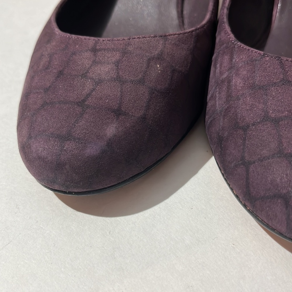 Cole Haan x Nike Air sz 8.5 shoes dark aubergine purple Lainey suede heels pumps - Picture 3 of 11